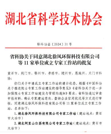 喜訊！我公司獲批湖北省級(jí)院士專(zhuān)家工作站！